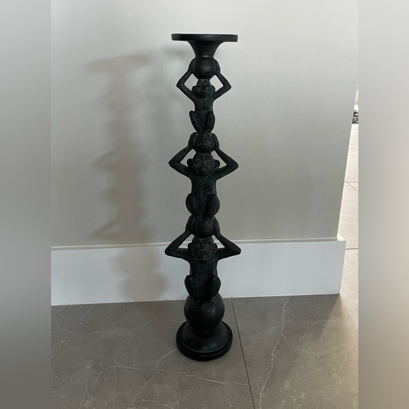 Three monkey candle holder - Picture 4 of 12